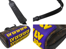 Load image into Gallery viewer, 極美品 LOUIS VUITTON ルイヴィトン キーポルXS ハンドバッグ M45788 モノグラムマカサー ブラック ブラウン パープル イエロー 中古 4c070391