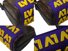 Load image into Gallery viewer, 極美品 LOUIS VUITTON ルイヴィトン キーポルXS ハンドバッグ M45788 モノグラムマカサー ブラック ブラウン パープル イエロー 中古 4c070391