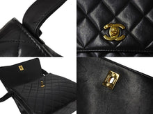 Load image into Gallery viewer, CHANEL シャネル ワンショルダーバッグ 5番台 ココマーク キルティング ラムスキン ブラック ヴィンテージ ゴールド金具 美品 中古 4c070399