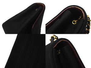 極美品 CHANEL シャネル マドモアゼル チェーンショルダーバッグ 1番台 ココマーク キャンバス レザー ブラック ゴールド金具 中古 4c070400