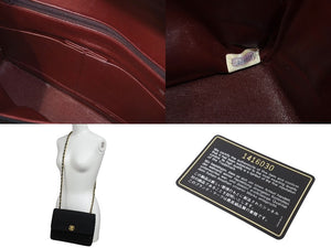 極美品 CHANEL シャネル マドモアゼル チェーンショルダーバッグ 1番台 ココマーク キャンバス レザー ブラック ゴールド金具 中古 4c070400