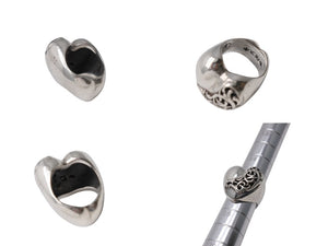 CHROMEHEARTS クロムハーツ ラージハート リング 指輪 アクセサリー シルバー925 28.9g サイズ16 美品 中古 4c070420