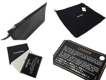 Load image into Gallery viewer, CHANEL シャネル バリビアリッツトートGM ココマーク 12番台 2008年 コーティングキャンバス ブラック シルバー 美品 中古 4c070423