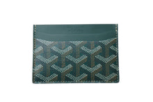 Load image into Gallery viewer, 新品未使用 GOYARD ゴヤール サンシュルピス カードケース グリーン STSULPPMLTY08CL08X ロゴ 小物 カーフスキン 中古 4c070425