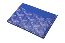 Load image into Gallery viewer, 新品未使用 GOYARD ゴヤールサンシュルピス カードケース フランス製 キャンバス レザー ブルー 中古 4c070426