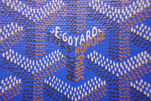 Load image into Gallery viewer, 新品未使用 GOYARD ゴヤールサンシュルピス カードケース フランス製 キャンバス レザー ブルー 中古 4c070426