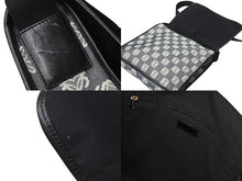 Load image into Gallery viewer, LOEWE ロエベ アナグラム ショルダーバッグ クロスボディバッグ キャンバス レザー ブラック ネイビー ホワイト 美品 中古 4c070428