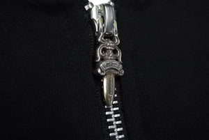 CHROME HEARTS クロムハーツ 半袖スウェット サイズM コットン シルバー925 ブラック 美品 中古 4c070429
