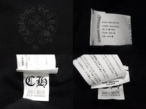 CHROME HEARTS クロムハーツ 半袖スウェット サイズM コットン シルバー925 ブラック 美品 中古 4c070429