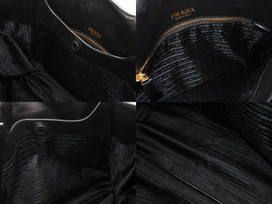 同じく同様 PRADA プラダ トートバッグ ハンドバッグ キルティング 1BG450 イタリア製レザー ゴールド金具 中古 4c070432 