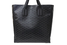 Load image into Gallery viewer, 新品同様品 GOYARD ゴヤール サックヴォルテール 限定 トートバッグ 綿 麻 オール ブラック 中古 4c070433