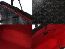 Load image into Gallery viewer, 新品同様品 GOYARD ゴヤール サックヴォルテール 限定 トートバッグ 綿 麻 オール ブラック 中古 4c070433