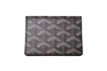 Load image into Gallery viewer, 新品未使用 GOYARD ゴヤール カードケース マルゼルブ ブラウン ブラック ゴヤールディンキャンバス ヴォーゼルカーフスキン 中古 4c070435