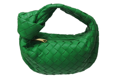 BOTTEGA VENETA ボッテガヴェネタ ミニ ジョディ ハンドバッグ 651876 パラキート グリーン カーフ ラムレザー 美品 中古 4c070436