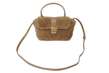 Load image into Gallery viewer, 極美品 MIUMIU ミュウミュウ 2WAY ボア シアリングバッグ ハンドバッグ シープファー ムートン カラメル ブラウン 中古 4c070439