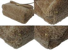 Load image into Gallery viewer, 極美品 MIUMIU ミュウミュウ 2WAY ボア シアリングバッグ ハンドバッグ シープファー ムートン カラメル ブラウン 中古 4c070439