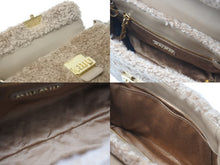 Load image into Gallery viewer, 極美品 MIUMIU ミュウミュウ 2WAY ボア シアリングバッグ ハンドバッグ シープファー ムートン カラメル ブラウン 中古 4c070439