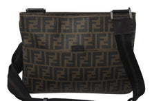 画像をギャラリービューアに読み込む, FENDI フェンディズショルダーバッグ サコッシュ柄ッカ 7VA247-B0W PVC レザー ブラウン シルバー金具 美品 中古 4c070440 