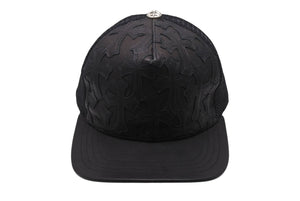極美品 CHROME HEARTS クロムハーツトラッカーキャップ クロスパッチ セメタリー クロスボール シルバー 925 ブラック 中古 4c070442