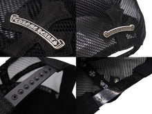 Load image into Gallery viewer, 極美品 CHROME HEARTS クロムハーツトラッカーキャップ クロスパッチ セメタリー クロスボール シルバー 925 ブラック 中古 4c070442
