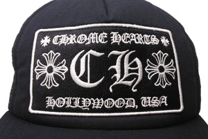 CHROME HEARTS クロムハーツトラッカーキャップ CHロゴ刺繍 クロスボール シルバー 925 ブラック 中古 美品 4c070444