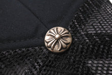 Load image into Gallery viewer, CHROME HEARTS クロムハーツトラッカーキャップ CHロゴ刺繍 クロスボール シルバー 925 ブラック 中古 美品 4c070444