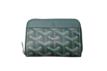 Load image into Gallery viewer, GOYARD ゴヤール マティニョンミニ コインケース グリーン ゴヤールディンキャンバス シルバー金具 美品 中古 4c070446