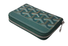 Load image into Gallery viewer, GOYARD ゴヤール マティニョンミニ コインケース グリーン ゴヤールディンキャンバス シルバー金具 美品 中古 4c070446