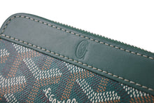 Load image into Gallery viewer, GOYARD ゴヤール マティニョンミニ コインケース グリーン ゴヤールディンキャンバス シルバー金具 美品 中古 4c070446