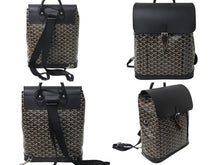 Load image into Gallery viewer, GOYARD ゴヤール アルパンMM リュック バックパック キャンバス ブラック ブラウン シルバー金具 美品 中古 4c070449