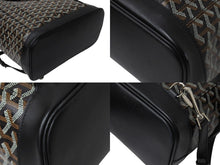 Load image into Gallery viewer, GOYARD ゴヤール アルパンMM リュック バックパック キャンバス ブラック ブラウン シルバー金具 美品 中古 4c070449