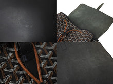 Load image into Gallery viewer, GOYARD ゴヤール アルパンMM リュック バックパック キャンバス ブラック ブラウン シルバー金具 美品 中古 4c070449