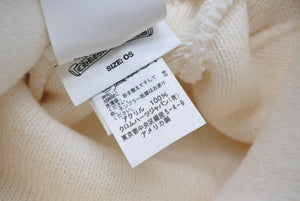 極美品 CHROME HEARTS クロムハーツ ビーニー ニットキャップ ホワイト CHプラス アクリル ONE SIZE 刺繍 中古 4c070451
