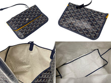 Load image into Gallery viewer, 新品未使用品 GOYARD ゴヤール サンルイ XXL トートバッグ ヘリンボーン柄 PVCコーティングキャンバス ネイビー 中古 4c070454
