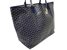 Load image into Gallery viewer, 新品未使用品 GOYARD ゴヤール サンルイ XXL トートバッグ ヘリンボーン柄 PVCコーティングキャンバス ネイビー 中古 4c070454