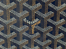 Load image into Gallery viewer, 新品未使用品 GOYARD ゴヤール サンルイ XXL トートバッグ ヘリンボーン柄 PVCコーティングキャンバス ネイビー 中古 4c070454