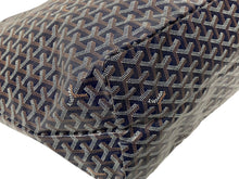 Load image into Gallery viewer, 新品未使用品 GOYARD ゴヤール サンルイ XXL トートバッグ ヘリンボーン柄 PVCコーティングキャンバス ネイビー 中古 4c070454