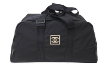 Load image into Gallery viewer, CHANEL シャネル スポーツライン ボストンバッグ ココマーク 7番台 キャンバス ブラック ナイロン 美品 中古 4c070456