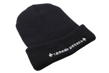 Load image into Gallery viewer, Chrome Hearts クロムハーツ CH WOOL WATCH CAP ニット帽 帽子 CHプラス ウール ブラック ホワイト 美品 中古 4c070457