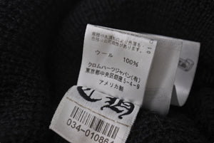 Chrome Hearts クロムハーツ CH WOOL WATCH CAP ニット帽 帽子 CHプラス ウール ブラック ホワイト 美品 中古 4c070457