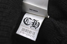 Load image into Gallery viewer, Chrome Hearts クロムハーツ WOOL WATCH CAP ニット帽 帽子 ホースシュー U.S.A製 ブラック ホワイト サイズOS 美品 中古 4c070458