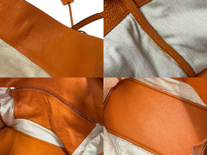 HERMES エルメス BIRKIN バーキン55 ハンドバッグ トゴ オレンジ シルバー金具 ◻︎I刻印 美品 中古 4c070461