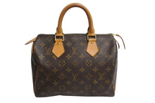 Load image into Gallery viewer, LOUIS VUITTON ルイヴィトン スピーディ25 ハンドバッグ M41109 旧型 モノグラム PVC レザー ゴールド金具 ブラウン 美品 中古 4c070462