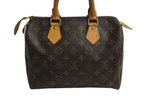 LOUIS VUITTON ルイヴィトン スピーディ25 ハンドバッグ M41109 旧型 モノグラム PVC レザー ゴールド金具 ブラウン 美品 中古 4c070462