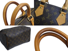 Load image into Gallery viewer, LOUIS VUITTON ルイヴィトン スピーディ25 ハンドバッグ M41109 旧型 モノグラム PVC レザー ゴールド金具 ブラウン 美品 中古 4c070462