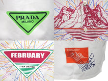 Load image into Gallery viewer, 新品同様 PRADA プラダ タイムカプセル プリント コットン シャツ ホワイト グリーン メンバー限定 オンライン限定 UCS438 15P8 F0018 S 231 サイズM 中古 4c070464