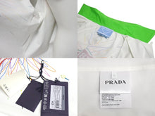 Load image into Gallery viewer, 新品同様 PRADA プラダ タイムカプセル プリント コットン シャツ ホワイト グリーン メンバー限定 オンライン限定 UCS438 15P8 F0018 S 231 サイズM 中古 4c070464