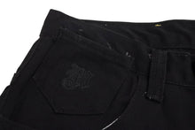 Load image into Gallery viewer, MAKAVELI マカヴェリ BAGGY DENIM ショートパンツ デニム ブルー プリント コットン サイズ30 59123 美品 中古 4c070472