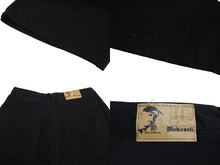 Load image into Gallery viewer, MAKAVELI マカヴェリ BAGGY DENIM ショートパンツ デニム ブルー プリント コットン サイズ30 59123 美品 中古 4c070472