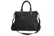 Load image into Gallery viewer, 極美品 LOUIS VUITTON ルイヴィトン ネオカヴィ GM ハンドバッグ M95352 モノグラムデニム ブラック レザー ゴールド金具 中古 4c070482